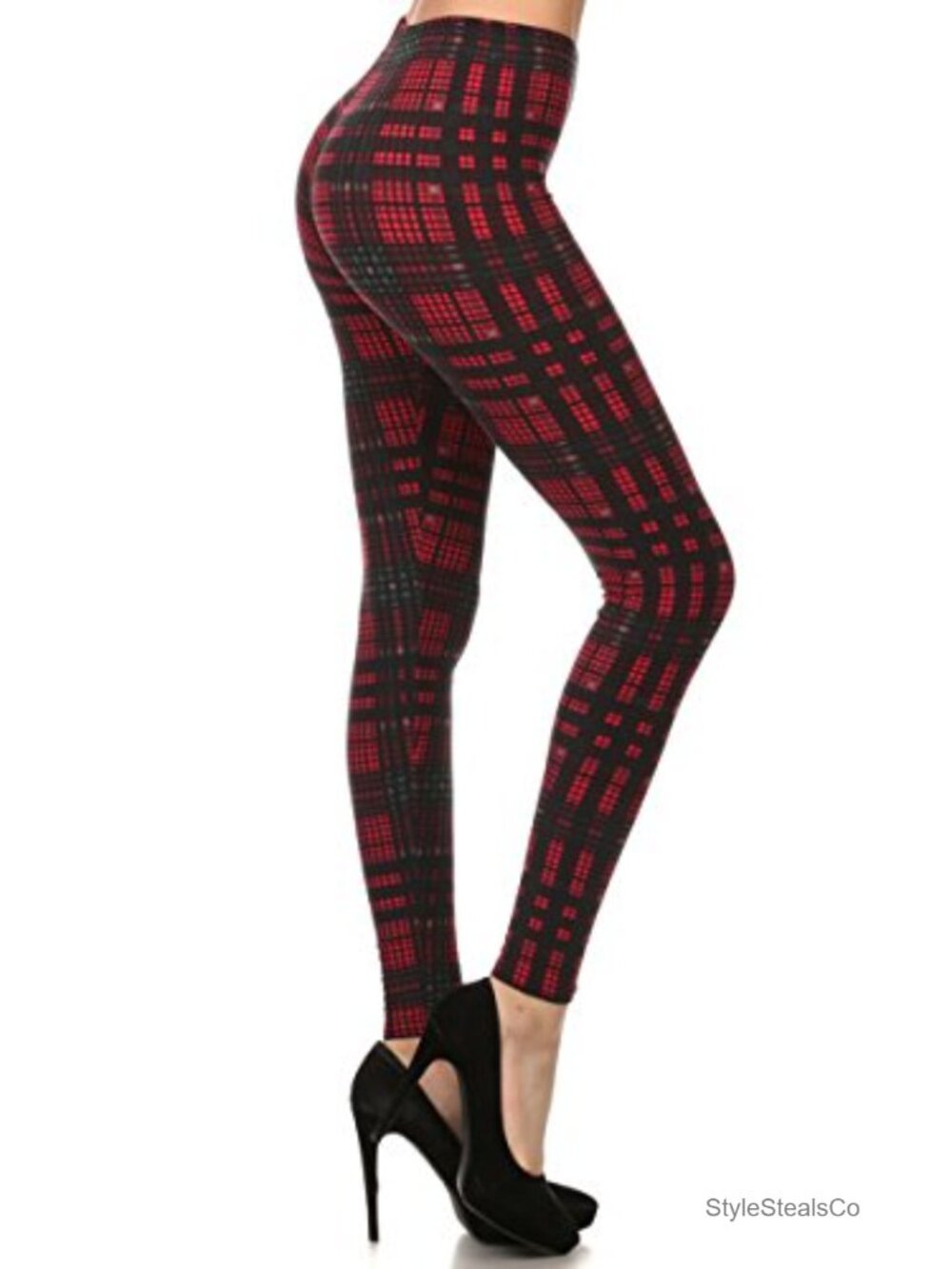 High Waisted Printed Leggings for Women, Checkered & Animal Patterns, Casual